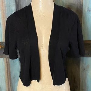 Lane Bryant Black short sleeve linen cardigan size 18/20 2X